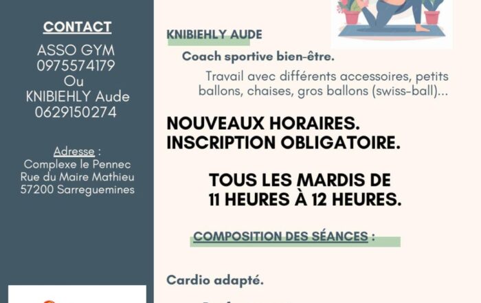 Gym douce prénatale et postnatale "NOUVEAU"