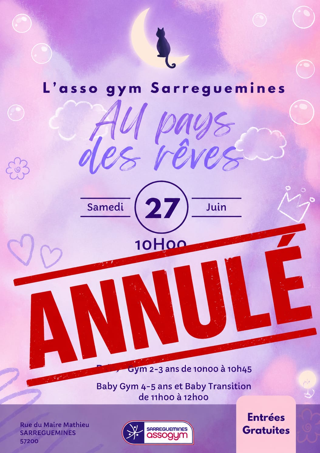 Annulation gala